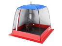 Мобильная баня-палатка МОРЖ c 2-мя окнами сине-красный в Москве