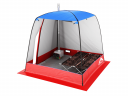 Мобильная баня-палатка МОРЖ c 2-мя окнами сине-красный в Москве