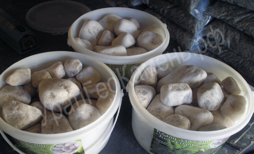 Камни для бани Кварц окатанный 15кг в Москве