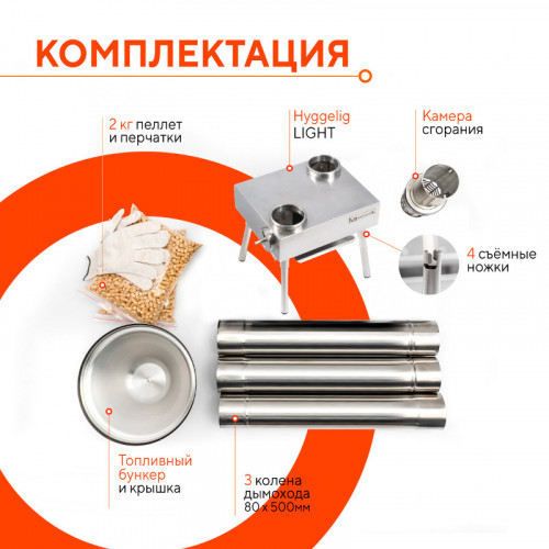 Походная печь Hyggelig LIGHT в Москве
