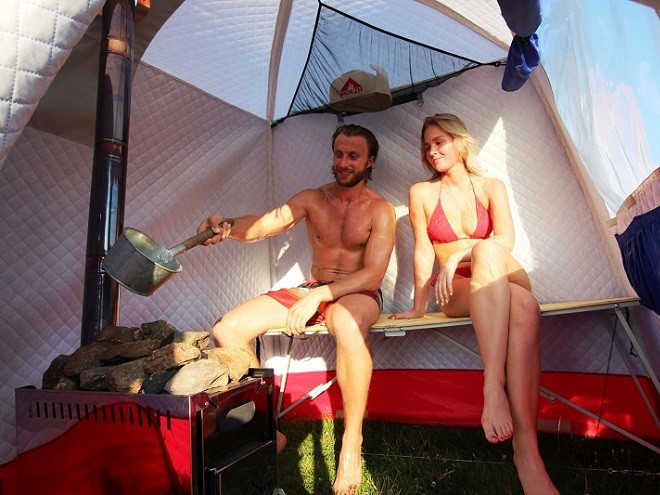 Мобильная баня-палатка МОРЖ в Москве