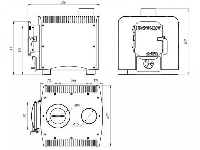 Печь длительного горения Grill’D Patriot 200 в Москве