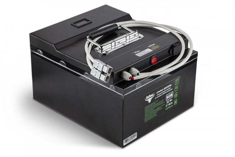 Тяговый железо-фосфатный аккумулятор RuTrike LiFePO4 60V32Ah (50А) в Москве