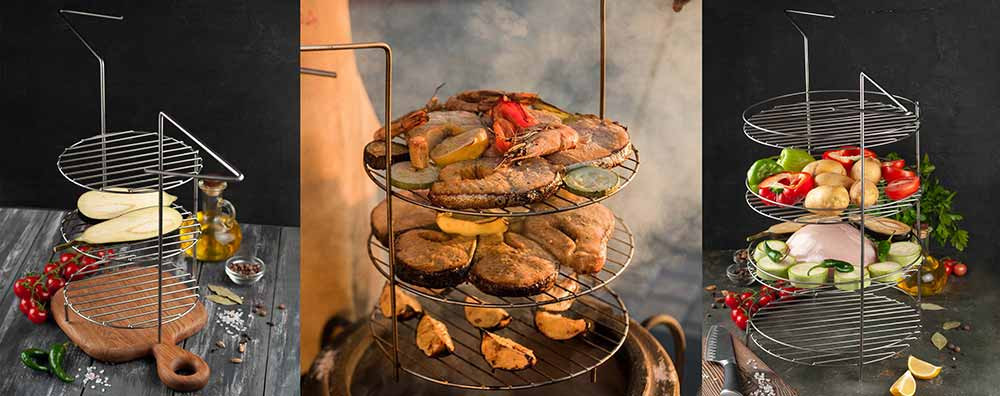 Этажерка 3-х ярусная диаметр 27 см в Москве