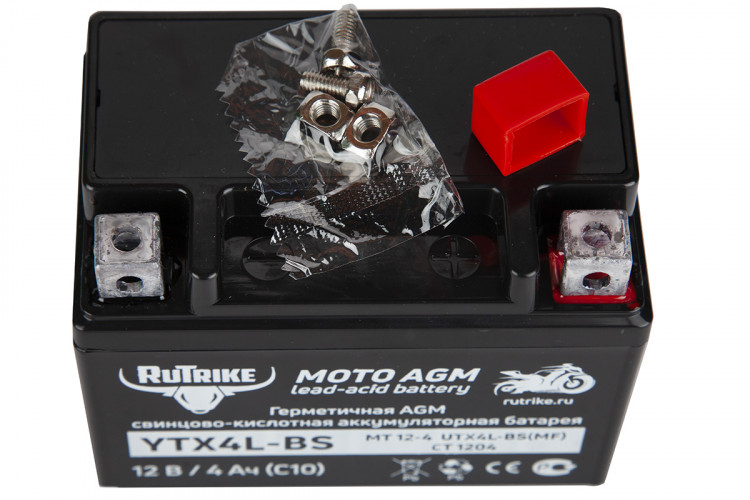Аккумулятор стартерный для мототехники Rutrike YTX4L-BS (12V/4Ah) в Москве