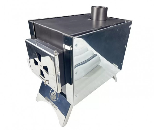 Печь дровяная Сибирка малая из нержавейки в Москве