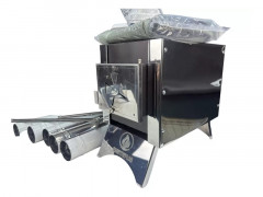 Печь дровяная Сибирка средняя из нержавейки  Печь дровяная Сибирка средняя из нержавейки