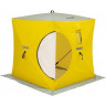 Палатка для рыбалки Helios утепл.Куб 1,5х1,5 желтый/серый в Москве