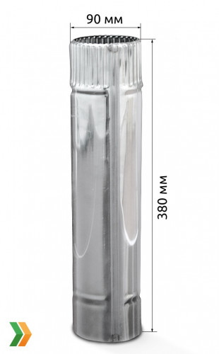 Сегмент трубы дымохода 90 мм. в Москве