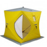 Палатка для рыбалки Helios утепл. Куб 1,8х1,8 желтый/серый в Москве