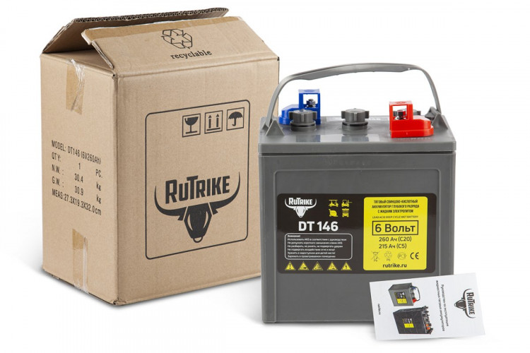 Тяговый аккумулятор RuTrike WET DT146 (T-145) 6V170A/H C3 в Москве