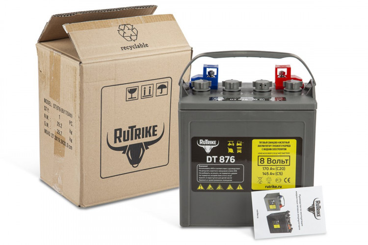 Тяговый аккумулятор RuTrike WET DT876 (T-875) 8V120A/H C3 в Москве