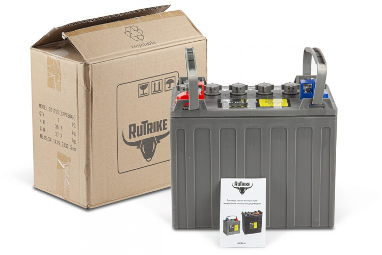 Тяговый аккумулятор RuTrike WET DT1275 (T1275) 12V100A/H C3 в Москве