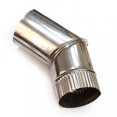 Колено дымохода d90, угол 45°