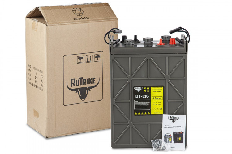Тяговый аккумулятор RuTrike WET DTL16 (L16H-AC) 6V275A/H C3 в Москве