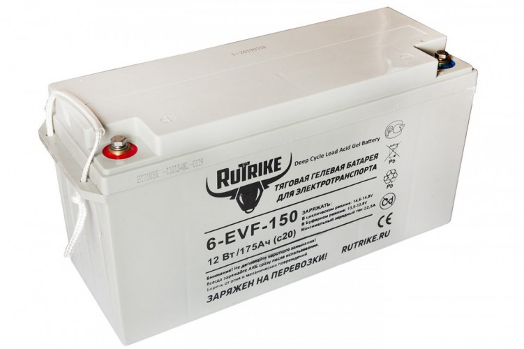 Тяговый гелевый аккумулятор RuTrike 6-EVF-150A (12V150A/H C3) в Москве