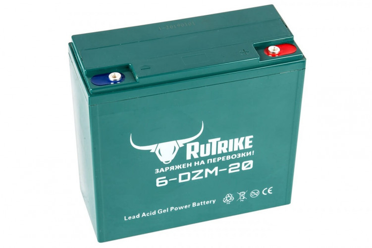 Тяговый гелевый аккумулятор RuTrike 6-DZF-20 (12V20A/H C2) в Москве