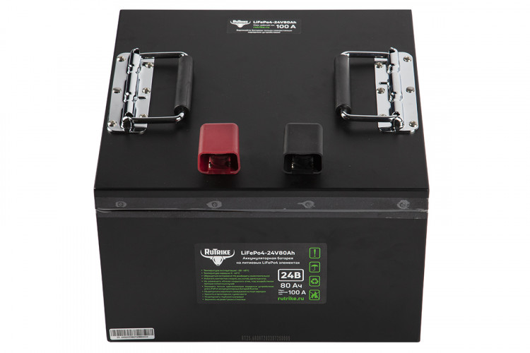 Тяговый железо-фосфатный аккумулятор RuTrike LiFePO4 24V80Ah (100A) в Москве