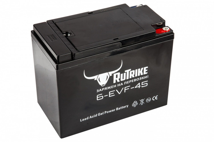 Тяговый гелевый аккумулятор RuTrike 6-EVF-45 (12V45A/H C3) в Москве