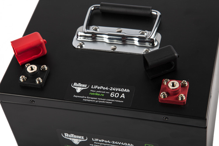 Тяговый железо-фосфатный аккумулятор RuTrike LiFePO4 24V40Ah (60A) в Москве