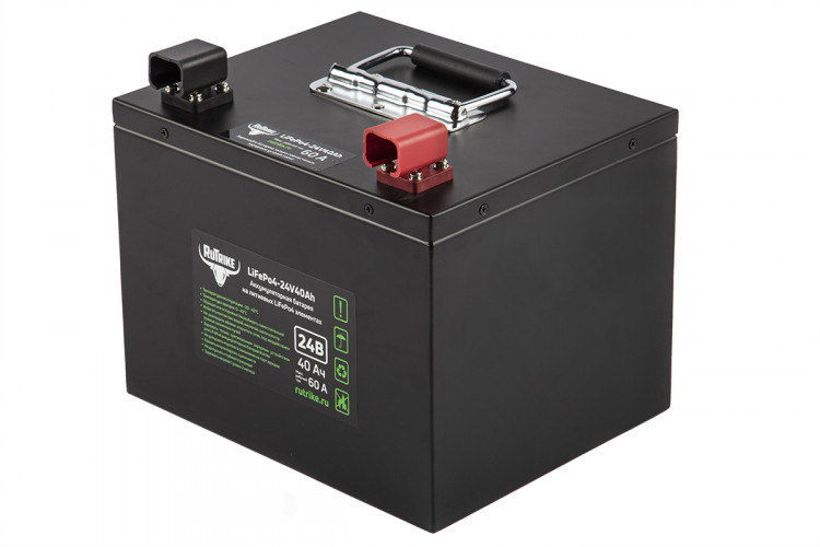Тяговый железо-фосфатный аккумулятор RuTrike LiFePO4 24V40Ah (60A) в Москве