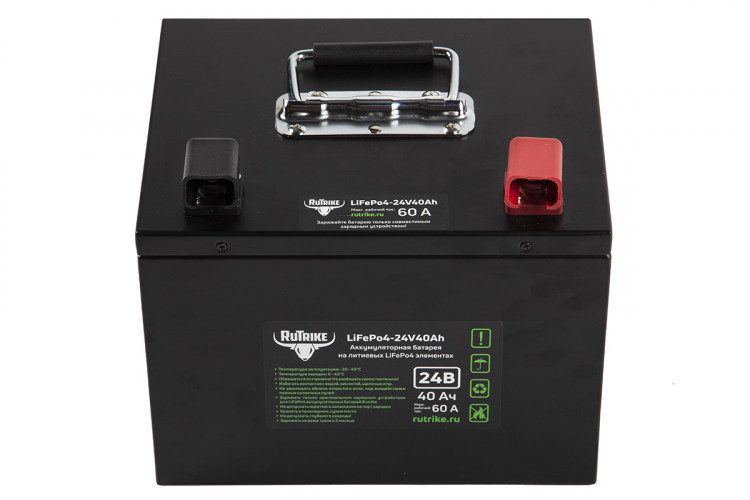 Тяговый железо-фосфатный аккумулятор RuTrike LiFePO4 24V40Ah (60A) в Москве