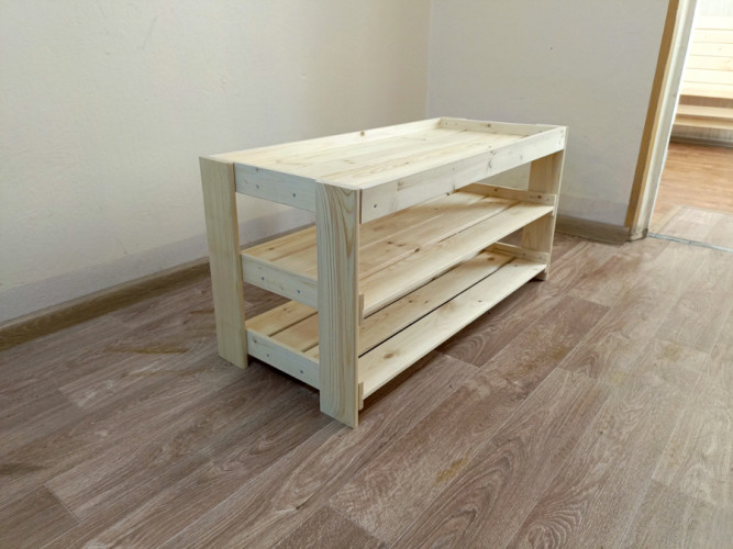 Полка для обуви деревянная в Москве