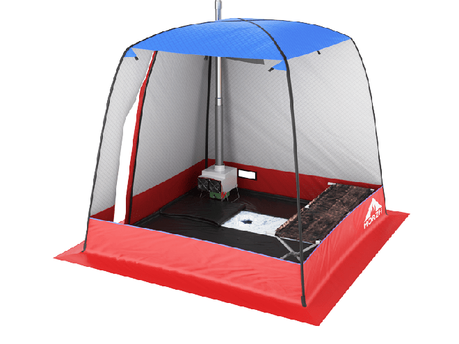 Мобильная баня-палатка МОРЖ (Черный) в Москве